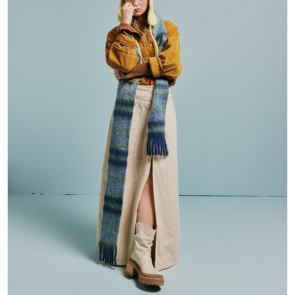 FREE PEOPLE Come As You Are Cord Maxi Skirt / Beechwood - Picture 13 of 15